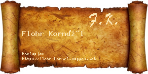 Flohr Kornél névjegykártya