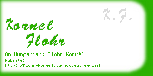 kornel flohr business card